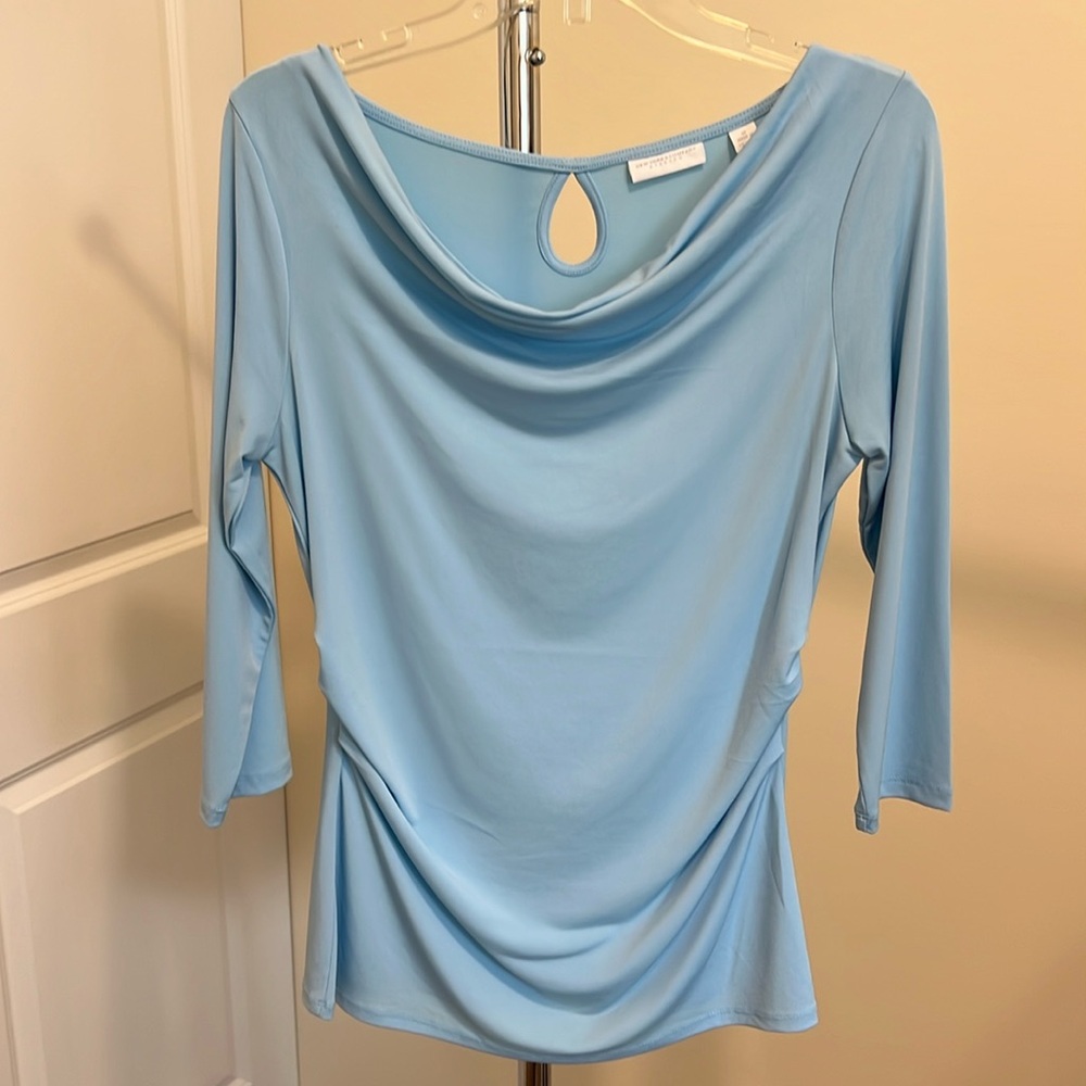 Light blue New York and Company blouse.